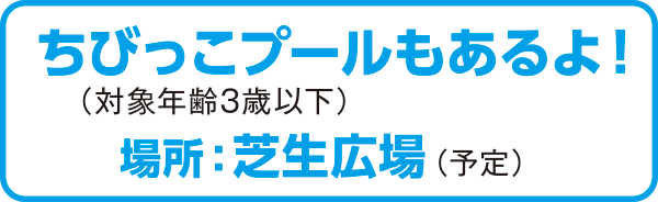 ちびっこプールもあるよ！場所：芝生広場