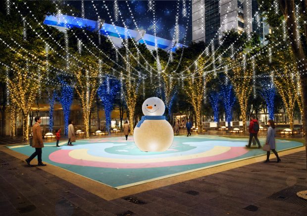 GMO winter illumination in けやきひろば～If Snow～