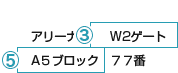 アリーナ席のチケットサンプル